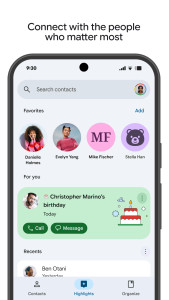 اسکرین شات 5 برنامه گوگل کانتکتس (Contacts)