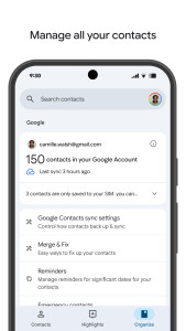 اسکرین شات 6 برنامه گوگل کانتکتس (Contacts)