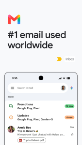 محیط برنامه بهترین سرویس ایمیل از شرکت گوگل