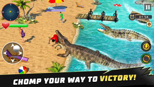 اسکرین شات 1 بازی Animal Crocodile Attack Sim