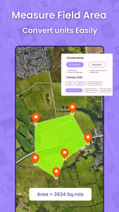 اسکرین شات 1 برنامه GPS Area Measure Calculator