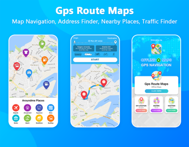 اسکرین شات 1 برنامه GPS Route Finder