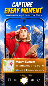 اسکرین شات 2 برنامه GPS Map Camera, Photo Stamp