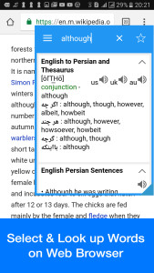 اسکرین شات 1 برنامه Persian Dictionary - Dict Box