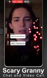 اسکرین شات 2 برنامه Granny's Fake Chat Video Call