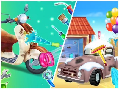 اسکرین شات 2 بازی Truck wash games for boys