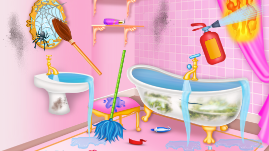 اسکرین شات 1 بازی Princess house cleaning Repair