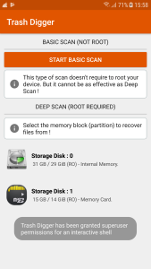 اسکرین شات 3 برنامه TrashDigger : Files Recovery