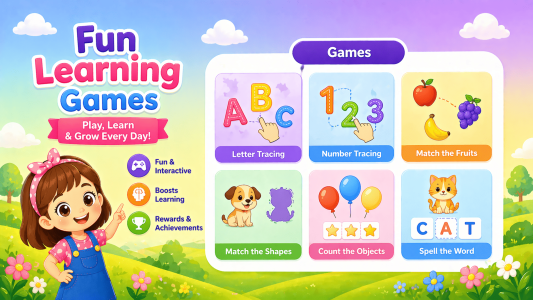 اسکرین شات 2 برنامه Kindergarten kid Learning Game