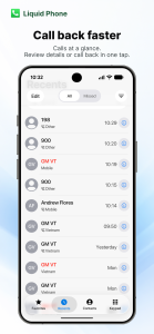 اسکرین شات 2 برنامه Liquid Phone - iCall Dialer