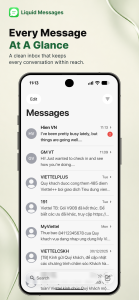 اسکرین شات 1 برنامه Liquid Messages - SMS OS 27