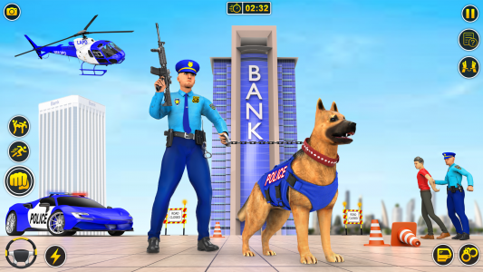 اسکرین شات 1 برنامه US Police Dog Bank Crime Chase