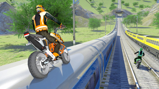 اسکرین شات 5 بازی Bike vs Train Racing 3D