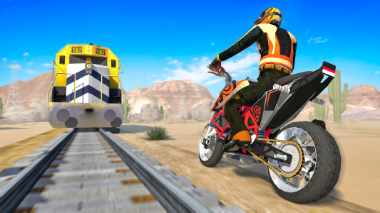 اسکرین شات 2 بازی Bike vs Train Racing 3D
