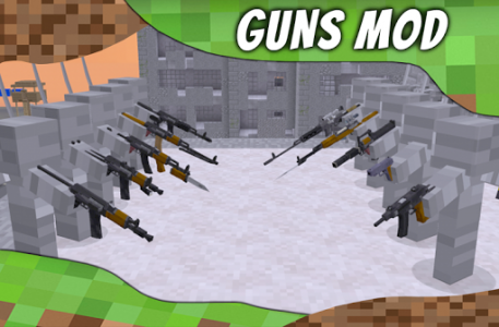 اسکرین شات 5 برنامه Mod Guns for MCPE. Weapons mods and addons.