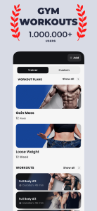 اسکرین شات 2 برنامه Gym Workout & Personal Trainer