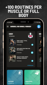 اسکرین شات 3 برنامه Dumbbell & Barbell Workout