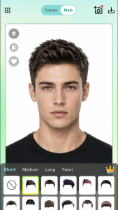 اسکرین شات 3 برنامه Hairstyle Try On - AI Haircut