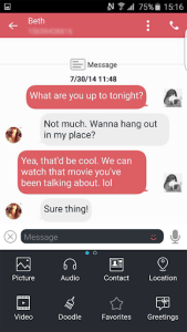 اسکرین شات 6 برنامه NextSMS Skin BlackPassion