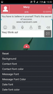 اسکرین شات 3 برنامه NextSMS Skin BlackPassion