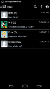 اسکرین شات 2 برنامه Handcent 6 Skin Darkness