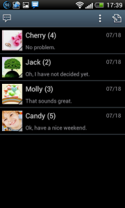 اسکرین شات 1 برنامه Handcent 6 Skin(Samsung style)