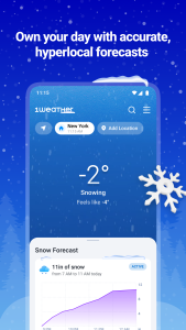 اسکرین شات 1 برنامه 1Weather: Forecast & Radar