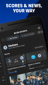 اسکرین شات 2 برنامه CBS Sports: Live Scores & News