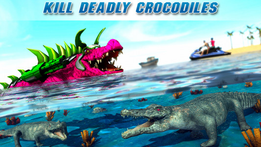 اسکرین شات 8 برنامه Crocodile Robot Car Games 3d