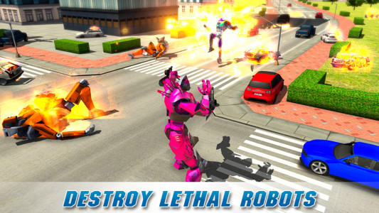 اسکرین شات 7 برنامه Crocodile Robot Car Games 3d