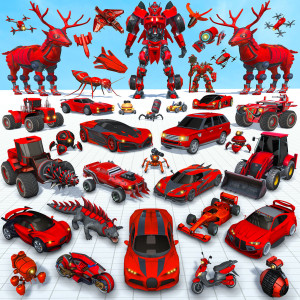 اسکرین شات 1 برنامه Deer Robot Car Game-Robot Game