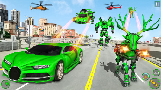 اسکرین شات 5 برنامه Deer Robot Car Game-Robot Game