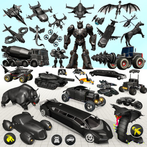 اسکرین شات 1 برنامه Limo Robot Car Game:Robot Game