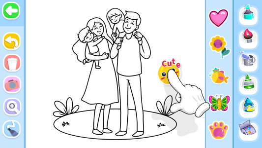اسکرین شات 6 برنامه Family Love Coloring Book