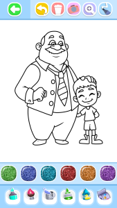 اسکرین شات 2 برنامه Family Love Coloring Book