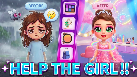اسکرین شات 8 بازی Fashion Makeup: Salon&DressUp