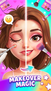 اسکرین شات 2 بازی Fashion Makeup: Salon&DressUp