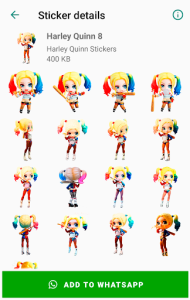 اسکرین شات 7 برنامه Harley Quinn Stickers for WhatsApp - WAStickerApps