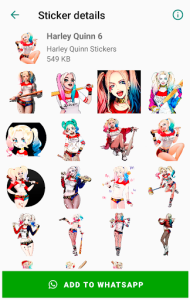 اسکرین شات 6 برنامه Harley Quinn Stickers for WhatsApp - WAStickerApps