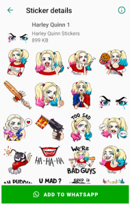اسکرین شات 1 برنامه Harley Quinn Stickers for WhatsApp - WAStickerApps