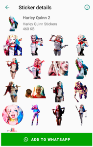 اسکرین شات 2 برنامه Harley Quinn Stickers for WhatsApp - WAStickerApps