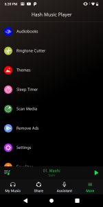 اسکرین شات 5 برنامه Music Player - Hash Player