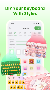 اسکرین شات 1 برنامه Keyboard Themes: Emoji & Fonts