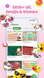 اسکرین شات 5 برنامه Keyboard Themes: Emoji & Fonts