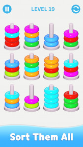 اسکرین شات 4 بازی Stacolor: Color Hoop Puzzle
