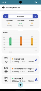 اسکرین شات 2 برنامه Health Blood Pressure Tracker