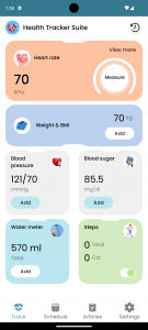 اسکرین شات 1 برنامه Health Blood Pressure Tracker
