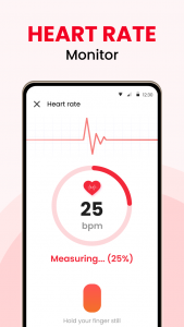 اسکرین شات 1 برنامه Heart Rate Monitor and Tracker
