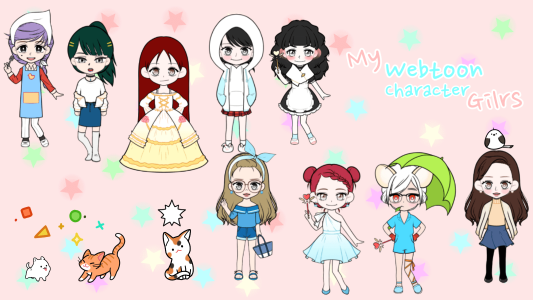 اسکرین شات 1 بازی K-pop Webtoon Character Girls