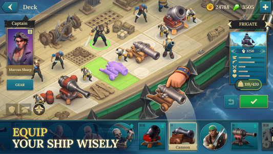 اسکرین شات 2 بازی Pirate Ships・Build and Fight